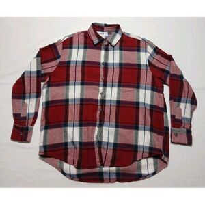Old Navy Women's Red‎ / Multicolor Cotton Plaid Long Sleeve Flannel Size XS
